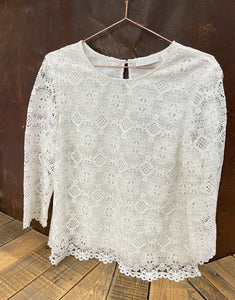 White lace top - WHITE LABEL - UK12