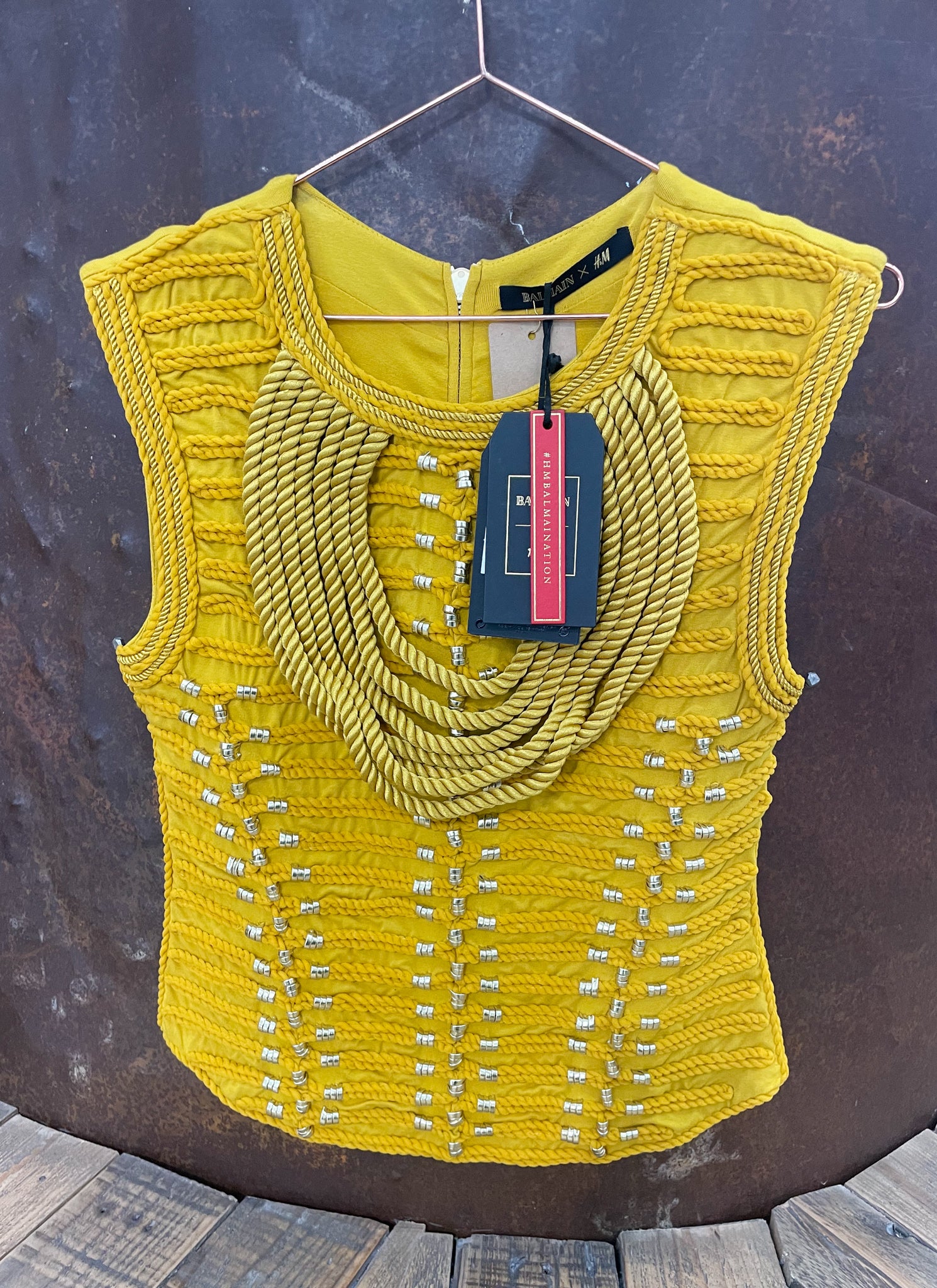 Yellow top - BALMAIN x H&M - 36EU/UK8