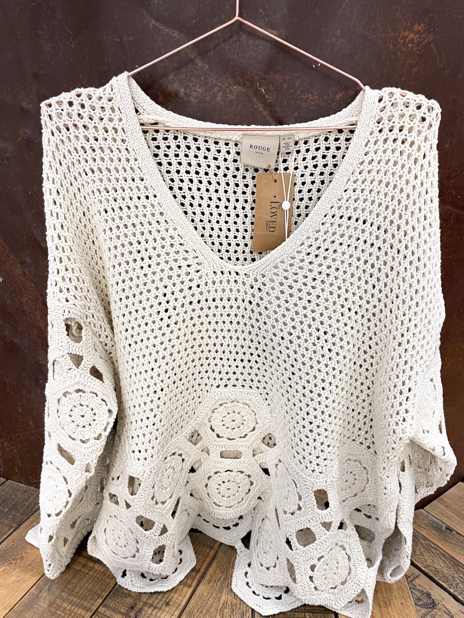 Ivory crochet jumper - ROUGE VILA - M/L