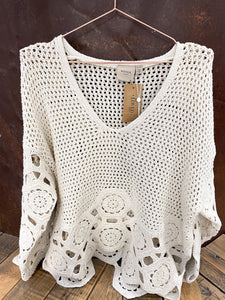 Ivory crochet jumper - ROUGE VILA - M/L