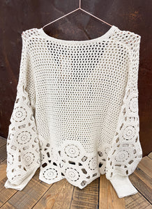 Ivory crochet jumper - ROUGE VILA - M/L