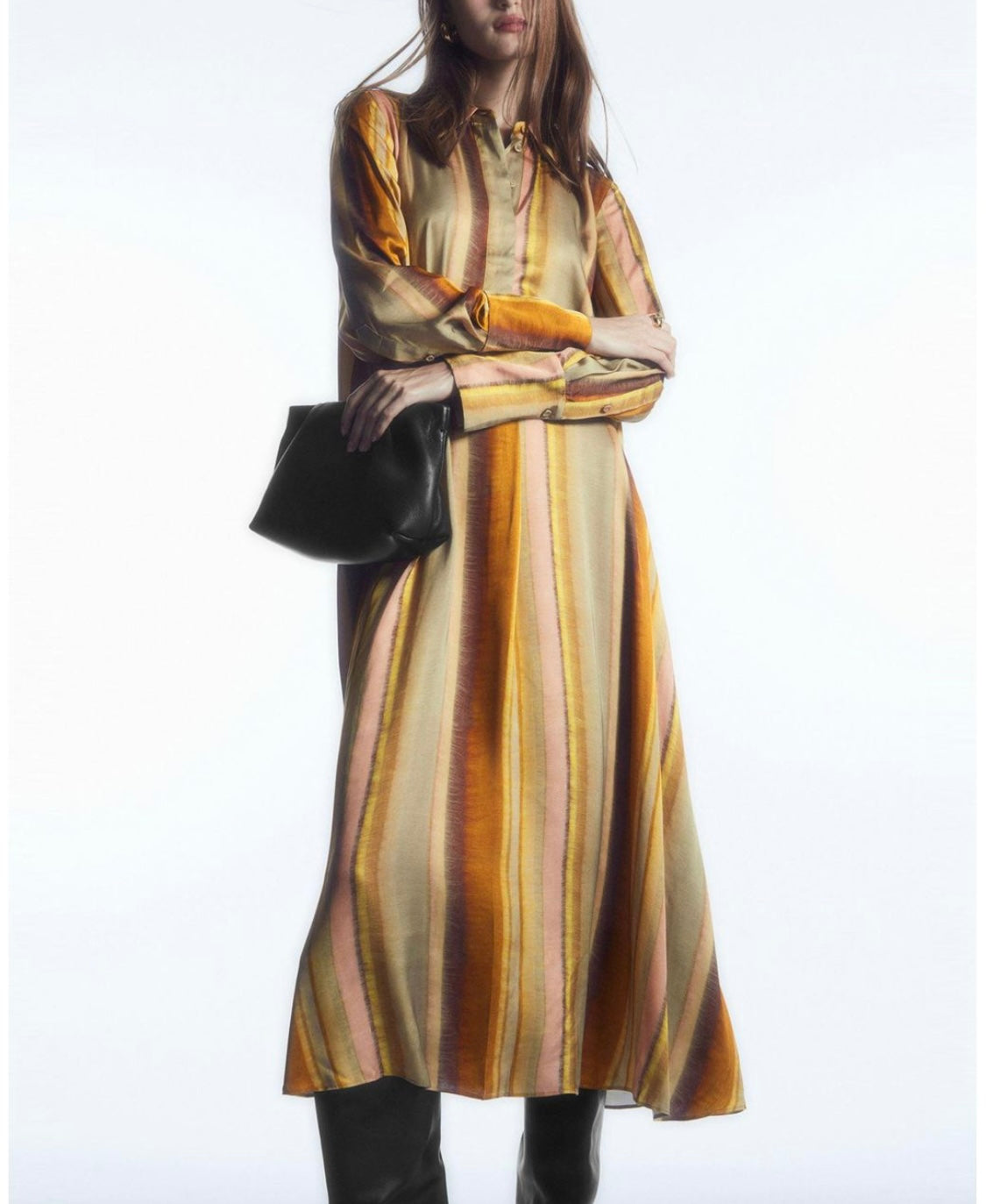 Print satin dress - COS - S