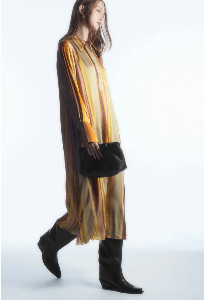 Print satin dress - COS - S