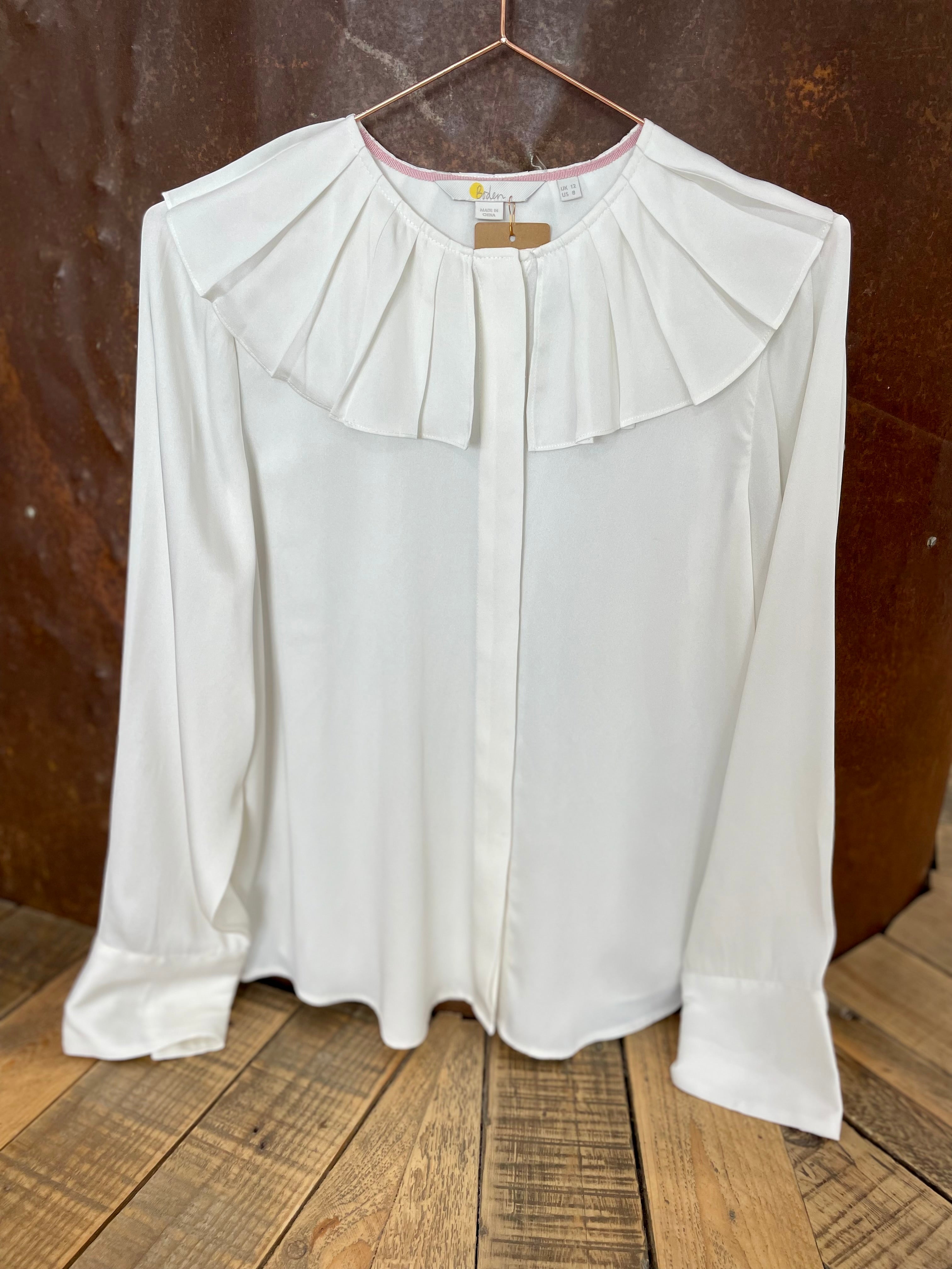 Ivory collar shirt -  BODEN - UK 12