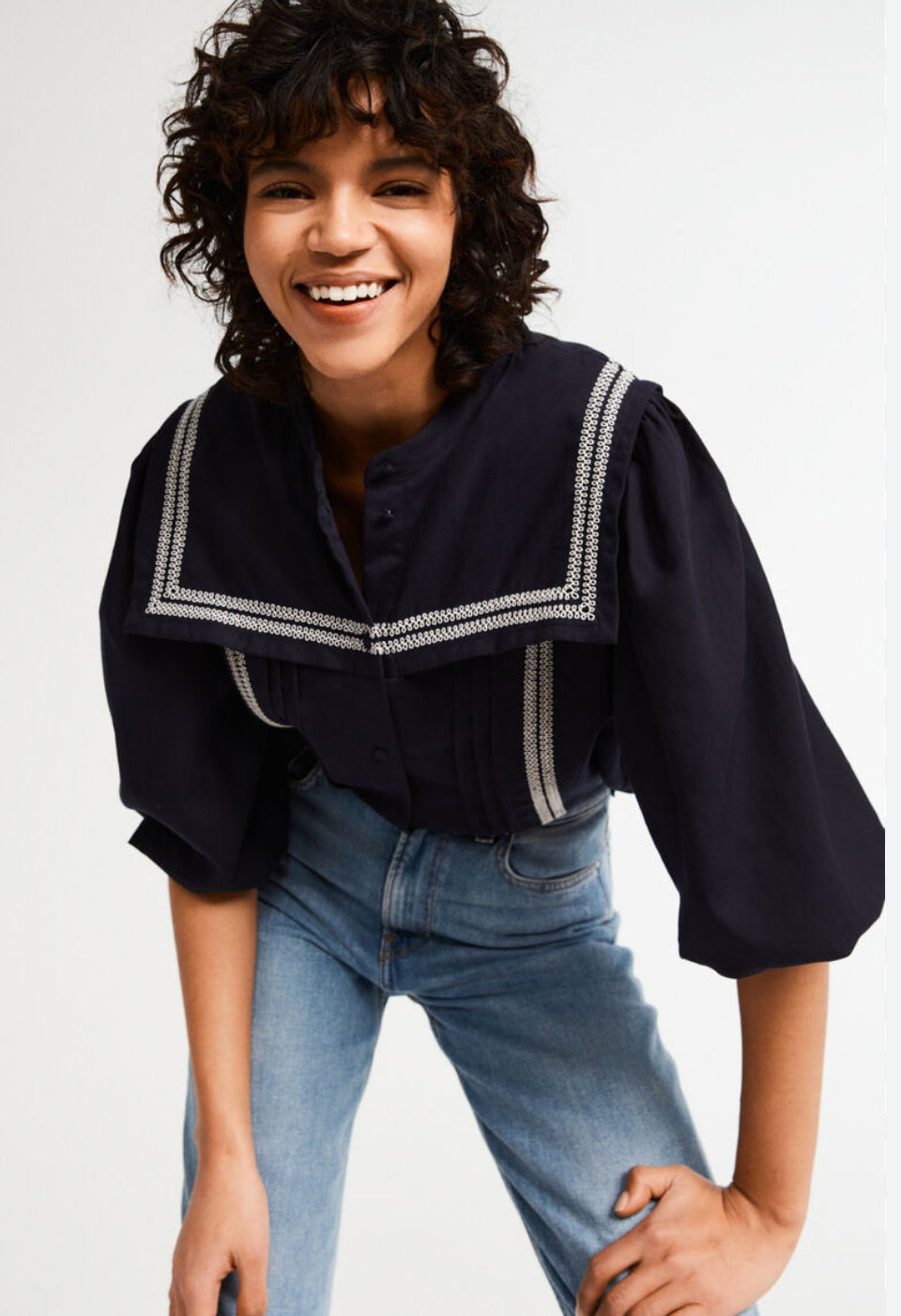 Navy sailor shirt - CLAUDIE PIERLOT - S