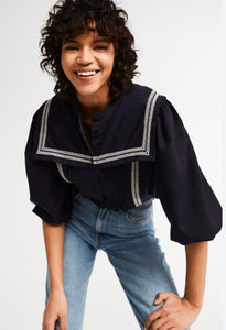 Navy sailor shirt - CLAUDIE PIERLOT - S