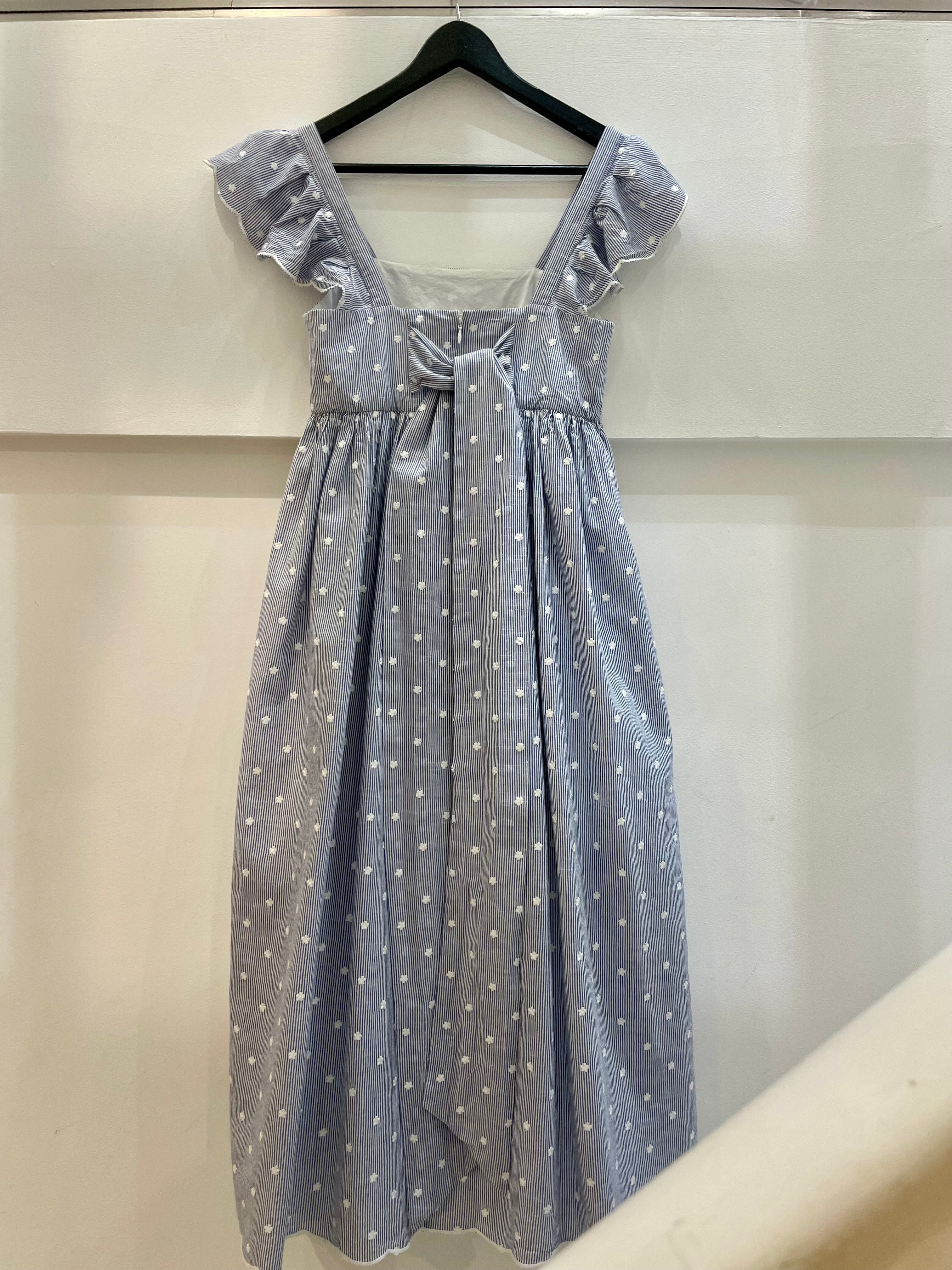 Stipes & embroidery dress - ANN MASHBURN - S