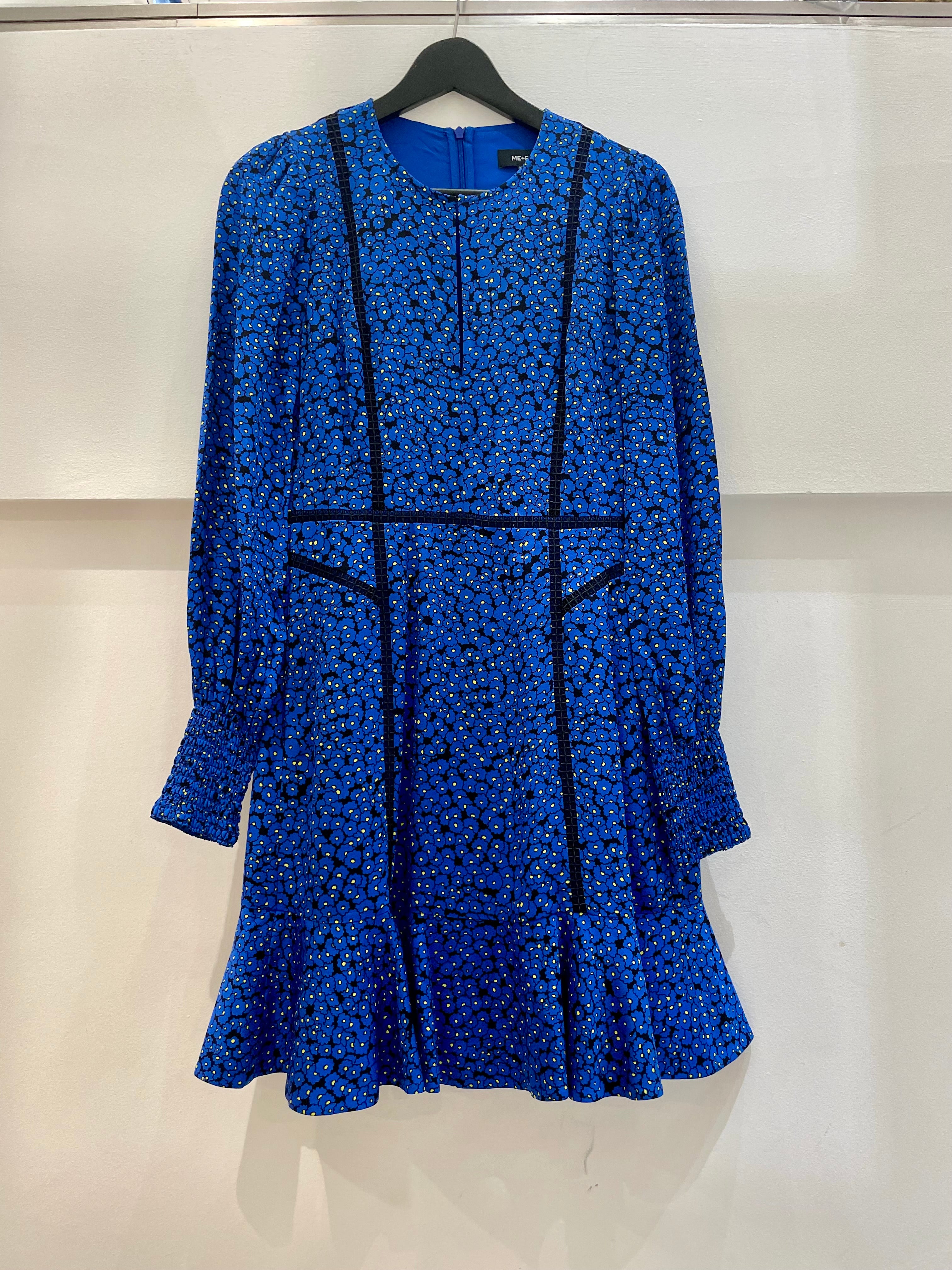 Blue print mini dress - ME + EM - UK8