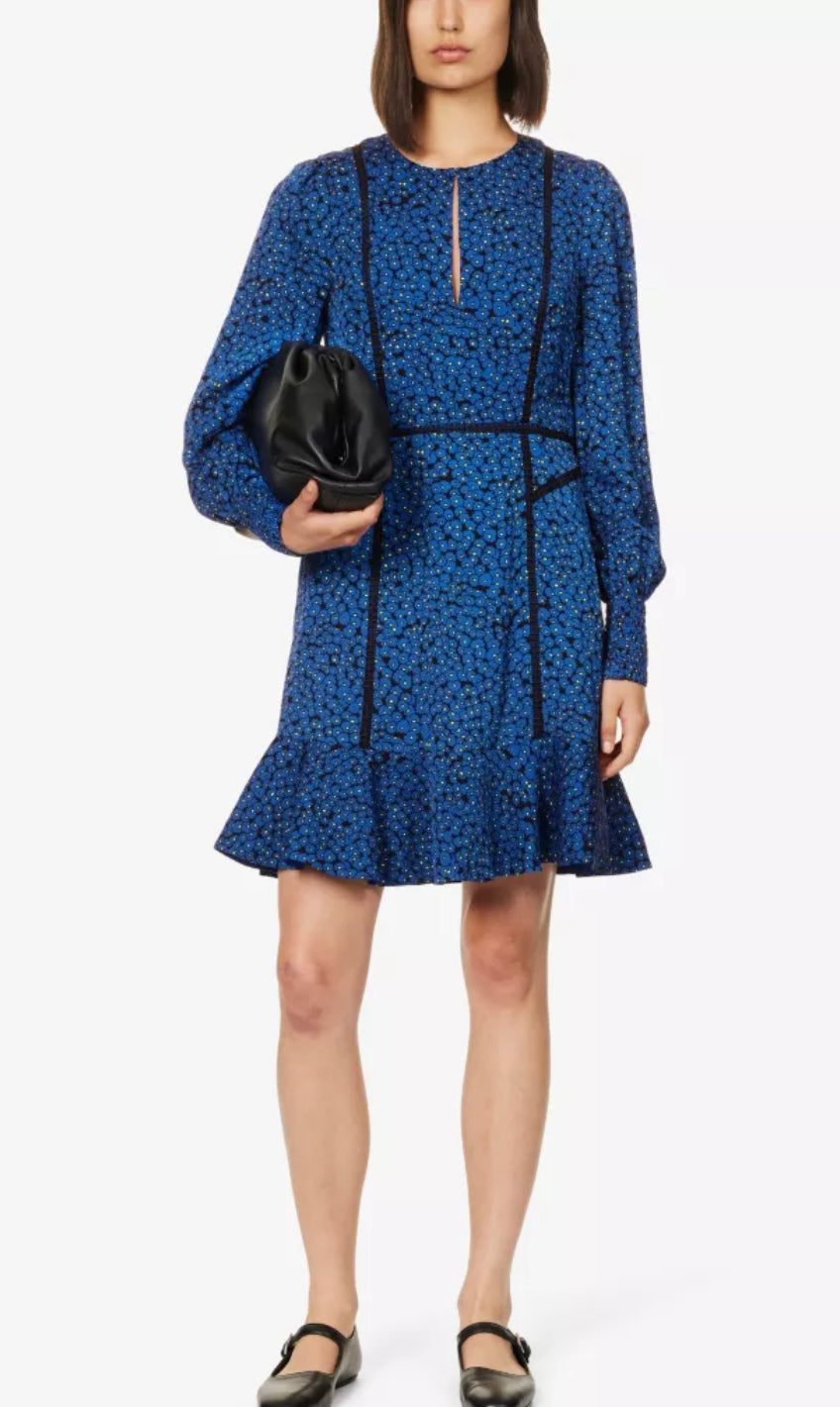 Blue print mini dress - ME + EM - UK8