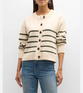 Green stripes cardigan - VERONICA BEARD - XS