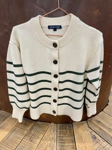 Green stripes cardigan - VERONICA BEARD - XS