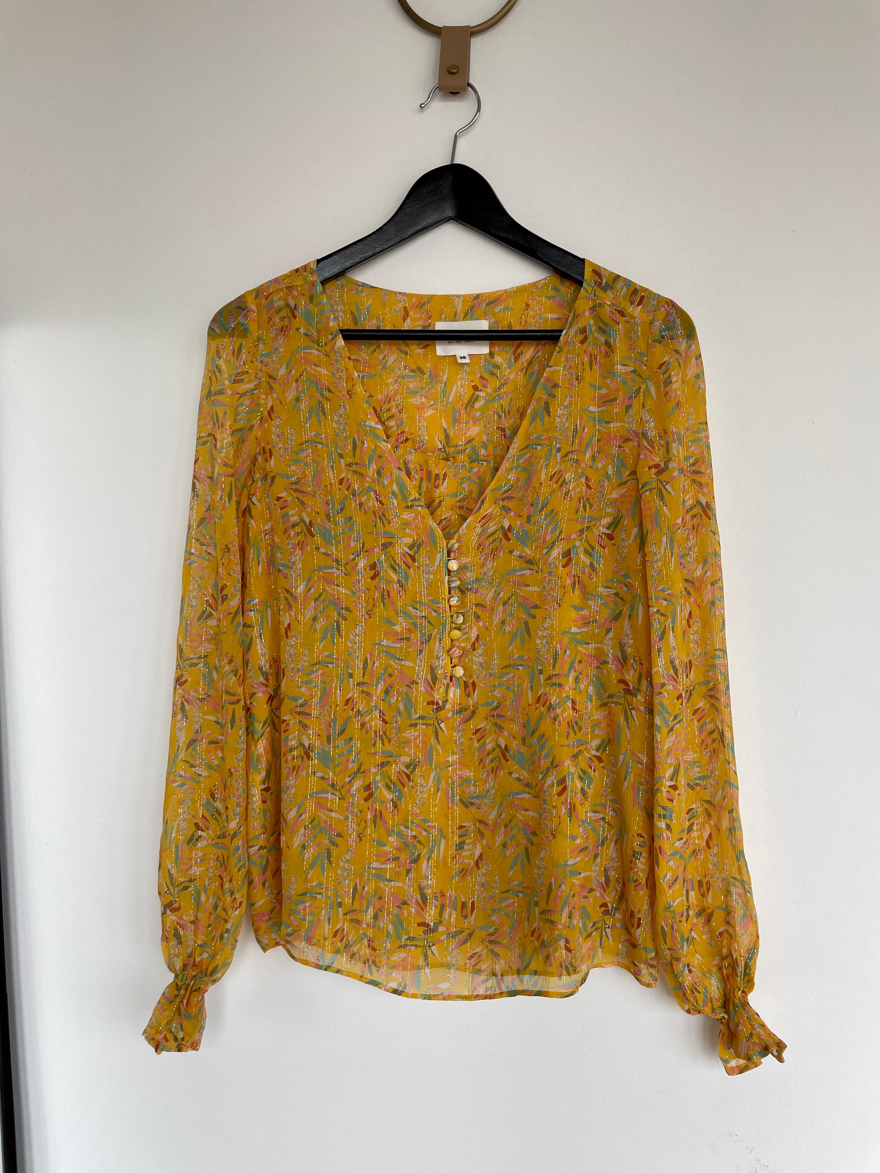 Yellow print blouse - SEZANE - S