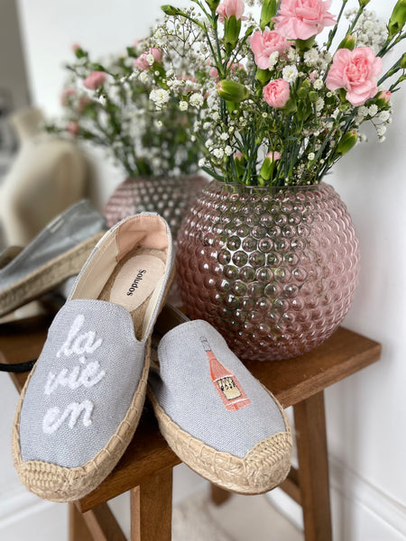 Light blue flat espadrilles SOLUDOS 36.5EU UK4 Prelovedlondon