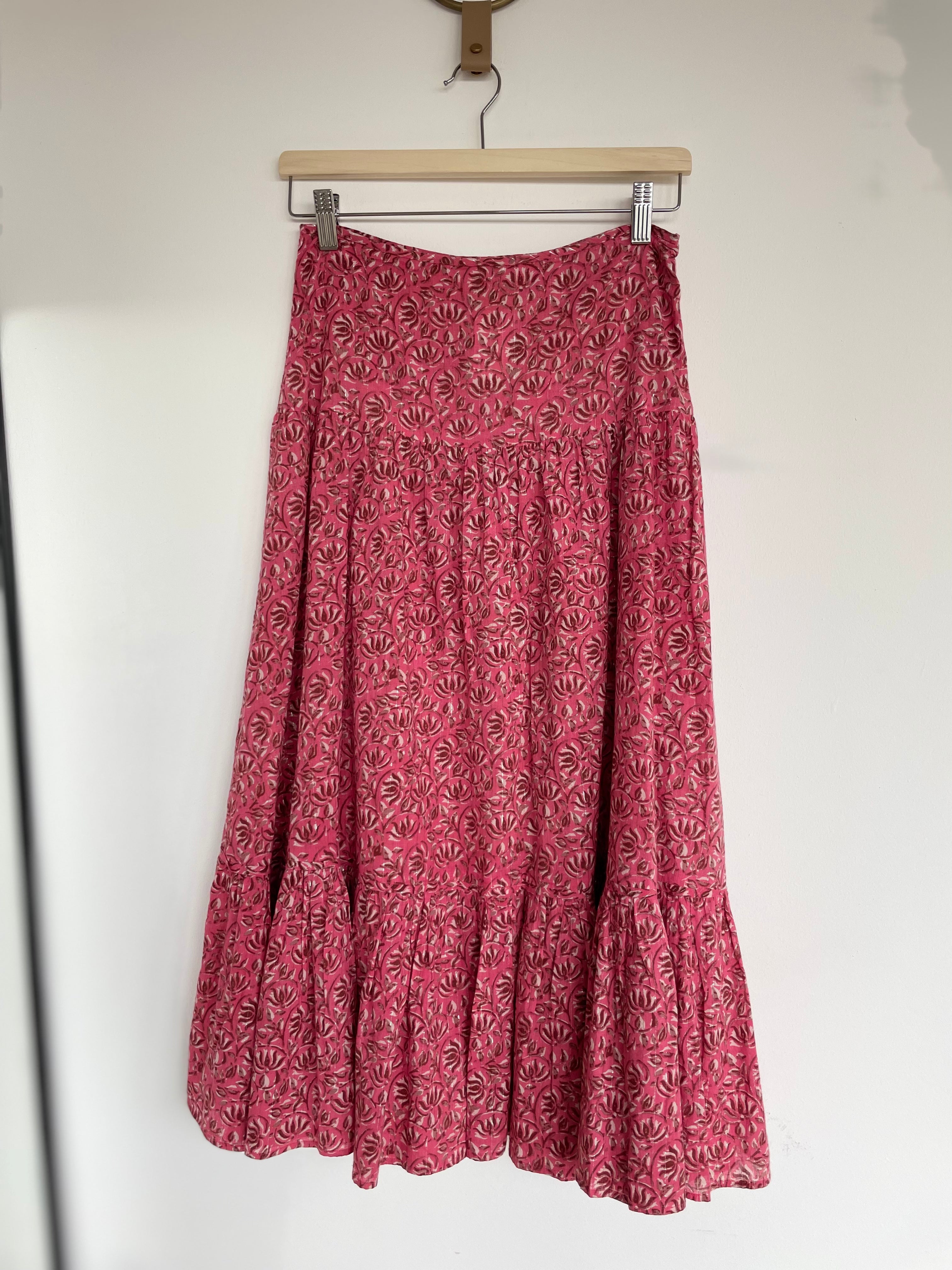 Pink print skirt - BY IRIS - S