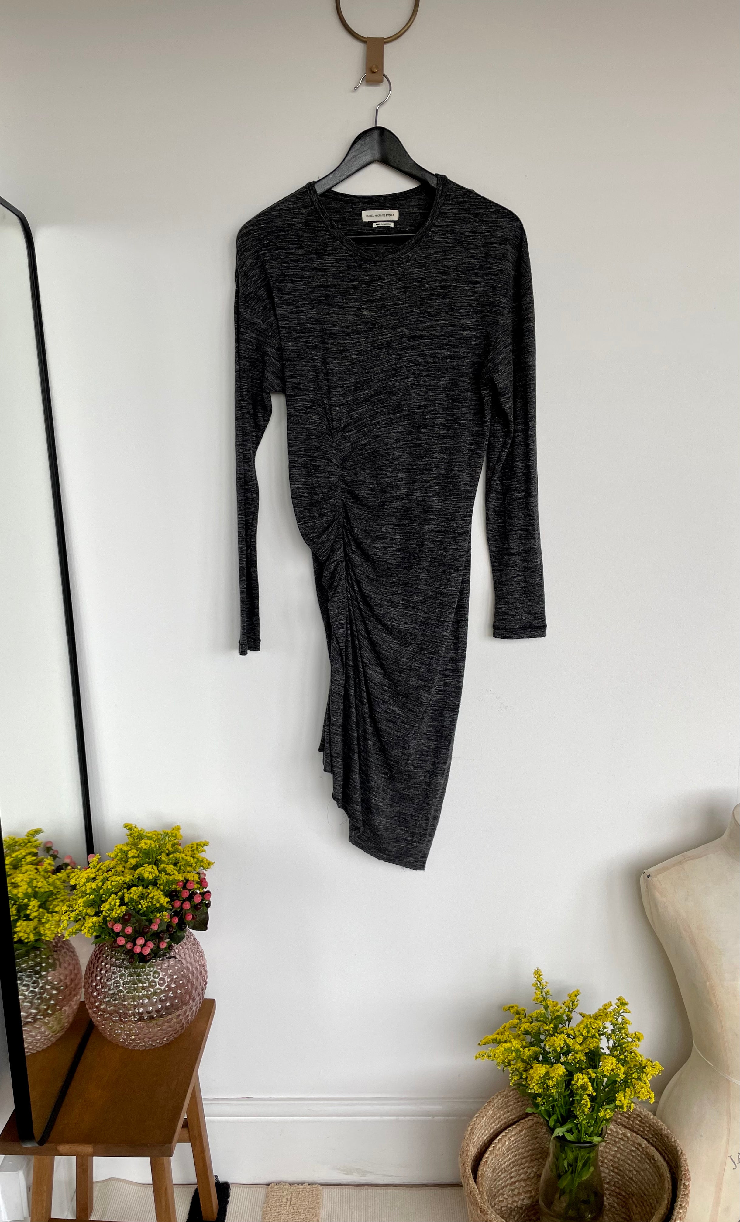Grey elastic mini dress - ISABEL MARANT ETOILE - S