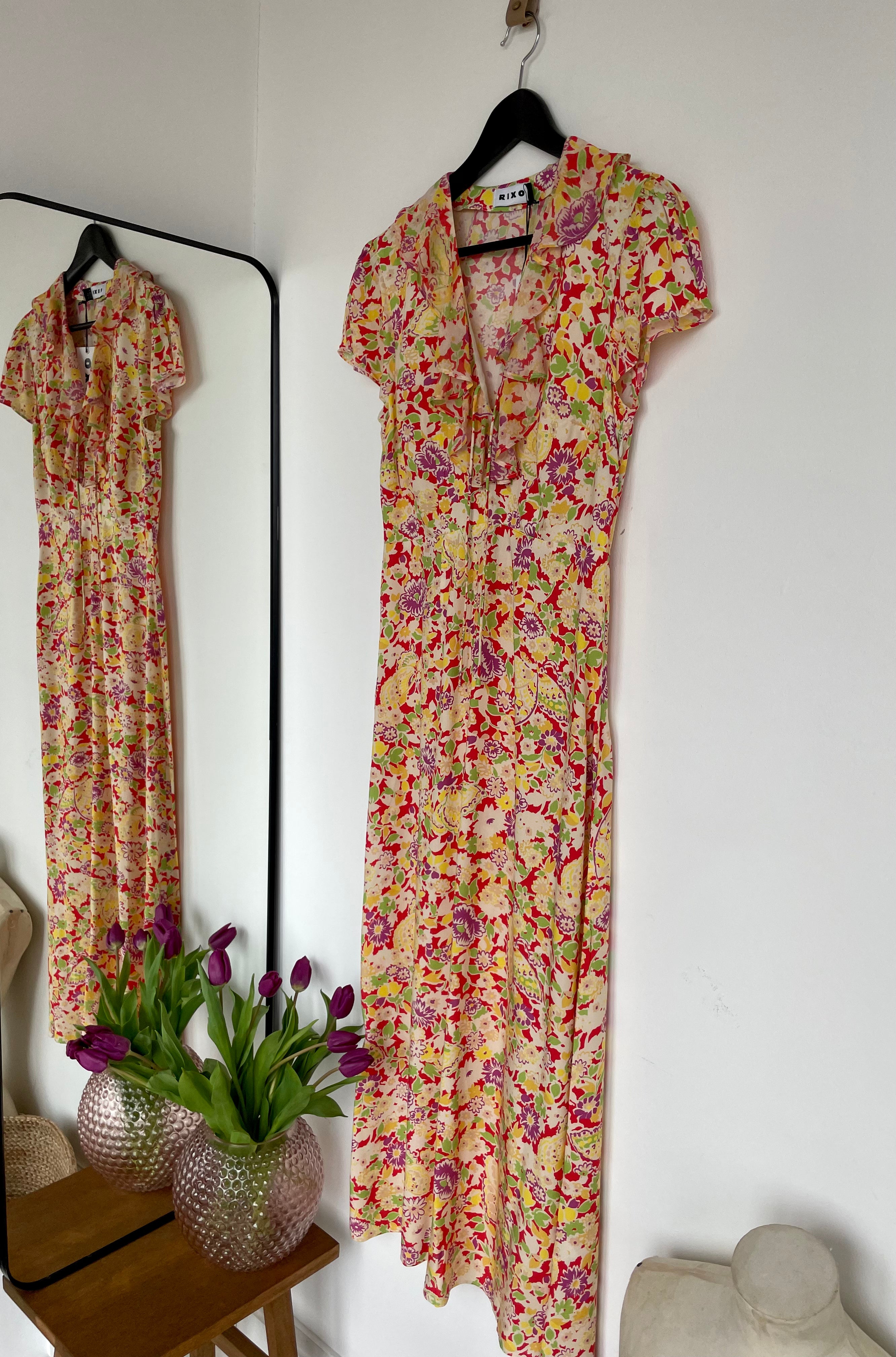 Flowered print long dress - RIXO - XXS